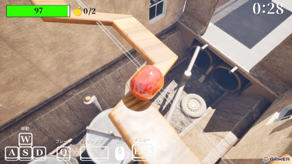 リンゴアクション「Gravity's Apple」がSteamで2月10日に配信！独特な操作感のリンゴをニュートンの頭へ導く高難易度ACTの画像2