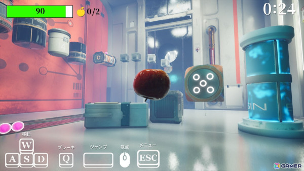 リンゴアクション「Gravity's Apple」がSteamで2月10日に配信！独特な操作感のリンゴをニュートンの頭へ導く高難易度ACTの画像6