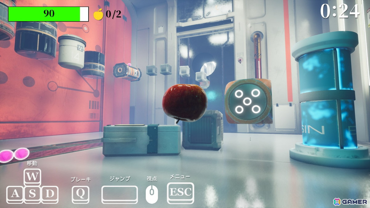 リンゴアクション「Gravity's Apple」がSteamで2月10日に配信!独特な操作感のリンゴをニュートンの頭へ導く高難易度ACTの画像