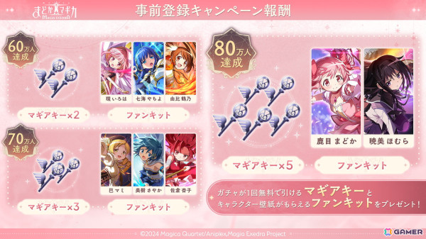 「魔法少女まどか☆マギカ Magia Exedra」の事前登録数が50万を達成！美国織莉子と呉キリカのキャラクターPVが公開の画像2
