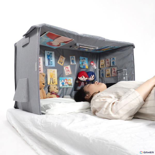手軽にゲーマーの睡眠環境が作れる「スリープシェルター」が発売！寝ながらゲームができるクリアポケットや調光可能なカーテンが付属の画像13