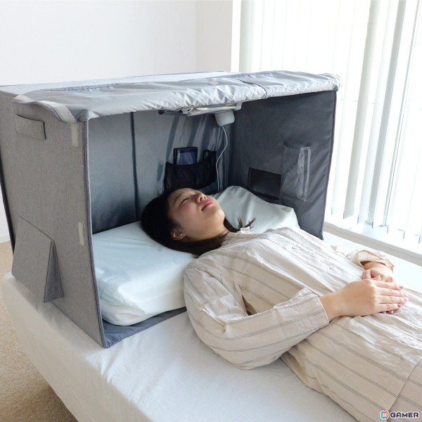 手軽にゲーマーの睡眠環境が作れる「スリープシェルター」が発売！寝ながらゲームができるクリアポケットや調光可能なカーテンが付属の画像2