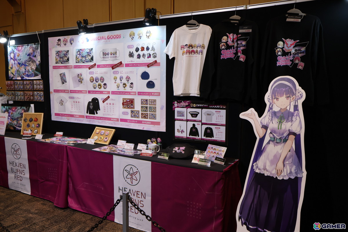 「ヘブンバーンズレッド」3周年イベントの展示・物販コーナーとコラボカフェをレポート！等身大の七瀬七海の造形から感じた並々ならぬこだわりの画像
