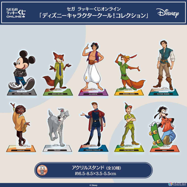 クールな表情のディズニーキャラクターが大集合！セガ ラッキーくじ