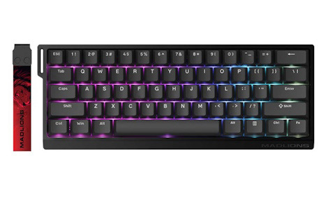 磁気ホールセンサースイッチを搭載した60%ゲーミングキーボード「MADLIONS MAD60HE」が発売！ラピットトリガー機能にも対応