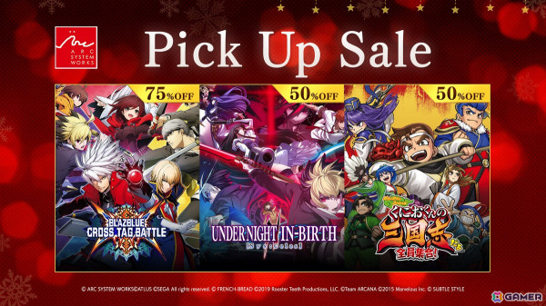「BLAZBLUE CROSS TAG BATTLE」などの対象作品が最大85％OFFのアークシステムワークス「Pick Up Sale」が開催！の画像1