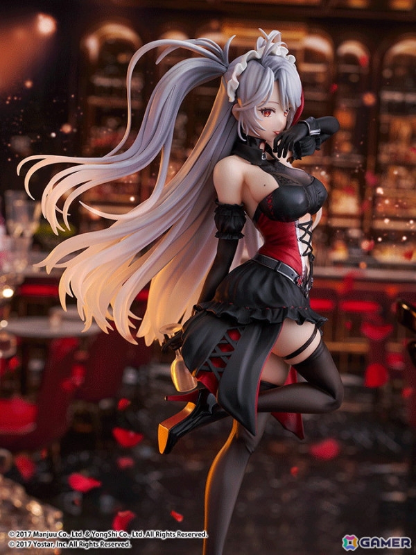 「アズレン」プリンツ・オイゲンのLive2D着せ替え「この夜に酔いしれ」が1/7スケールフィギュアに！ワイングラスを隠し持つ悪戯なポーズで立体化の画像