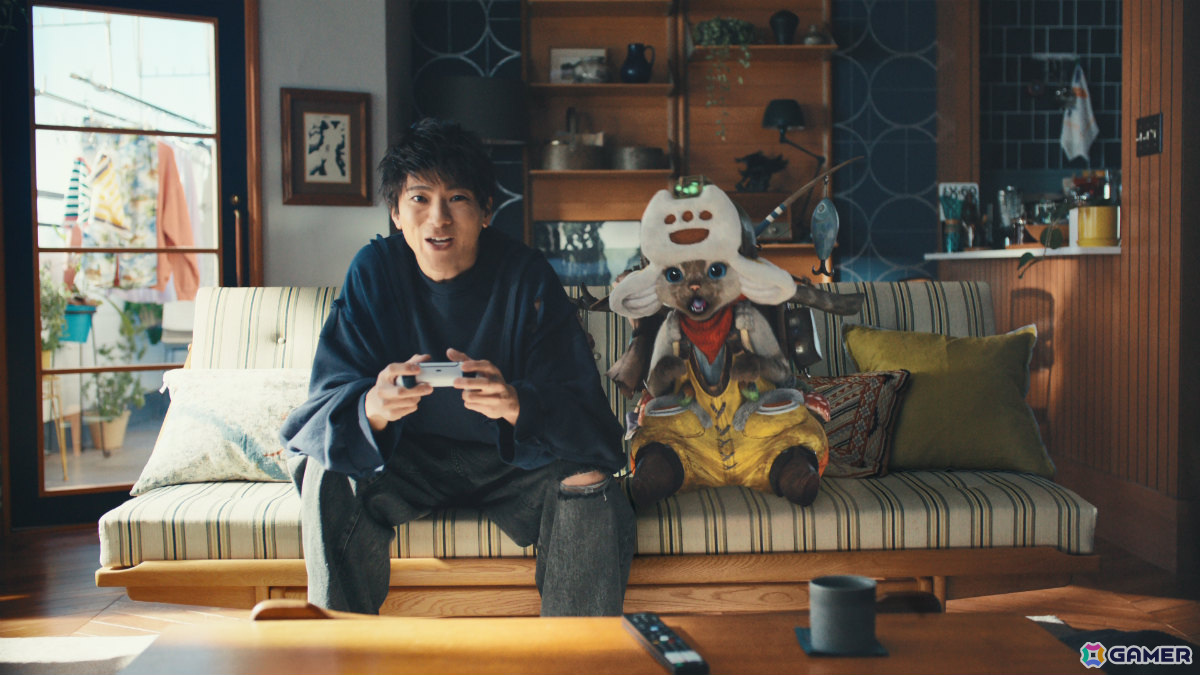 山田裕貴さん出演の「モンスターハンターワイルズ」新TVCMが公開――没入しすぎるあまり現実世界にオトモアイルーが出現！？の画像7