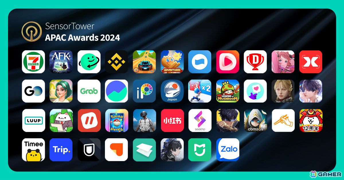 Sensor Tower APAC Awards 2024の受賞タイトルが発表！ベストシミュレーションゲームを「学マス」、ベストグローバルローンチゲームを「ポケポケ」が受賞の画像