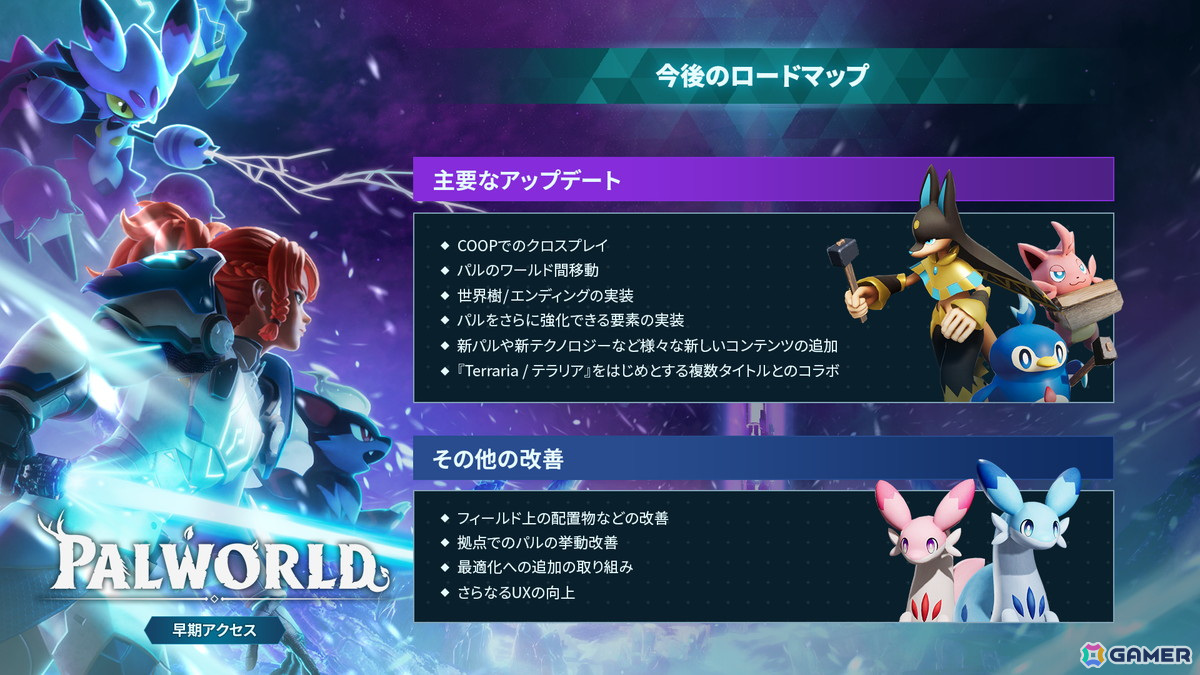 「Palworld / パルワールド」発売から約1年で総プレイヤー数が3,200万人を突破!今後のロードマップも公開にの画像