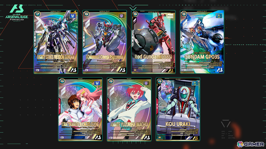 「機動戦士ガンダム アーセナルベース」に「機動戦士Gundam GQuuuuuuX」などの作品が参戦!FORSQUAD SEASON:01が稼働の画像