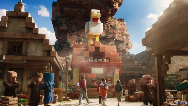 「マインクラフト／ザ・ムービー」の世界観が伝わる場面写真が公開！あらゆる生物やモノが四角で表現されたユニークなビジュアルをチェックの画像