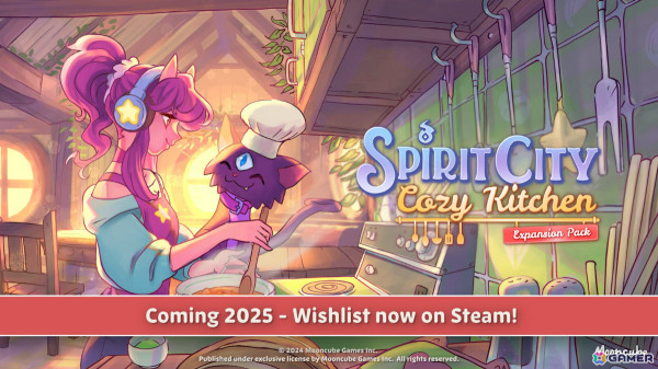 作業集中リラックスゲーム「Spirit City: Lofi Sessions」DLC「Cozy Kitchen Expansion」の配信日が3月26日に決定!の画像