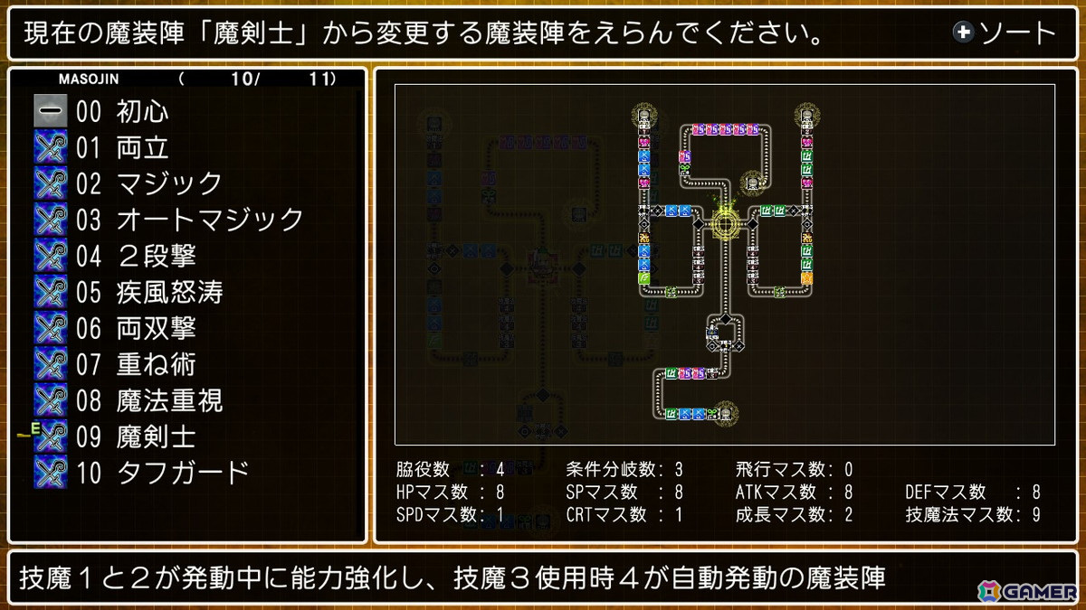 「クラシックダンジョンX3」究極のやりこみ要素「魔装陣」の詳細を紹介!新たに「条件によって分岐する魔装陣」も登場の画像