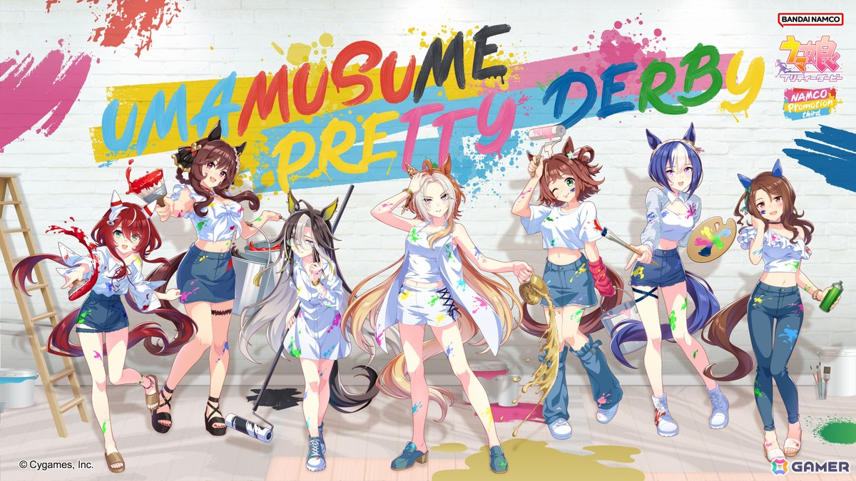 「ウマ娘 プリティーダービー NAMCO Promotion third」が開催!ペインタースタイルの限定描き下ろしイラストを使用したアイテムなどが3月14日より順次登場の画像