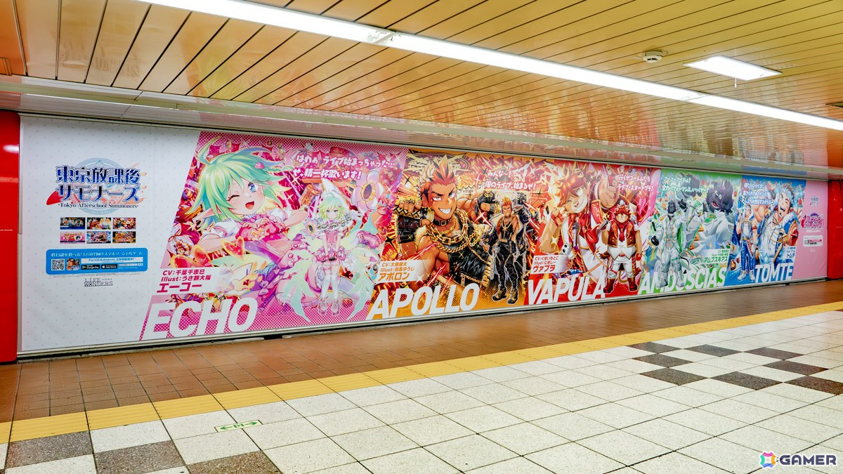 「東京放課後サモナーズ」のイベント「バレンタイン・アイドルライブ！」の駅広告が新宿駅メトロプロムナードに登場！の画像