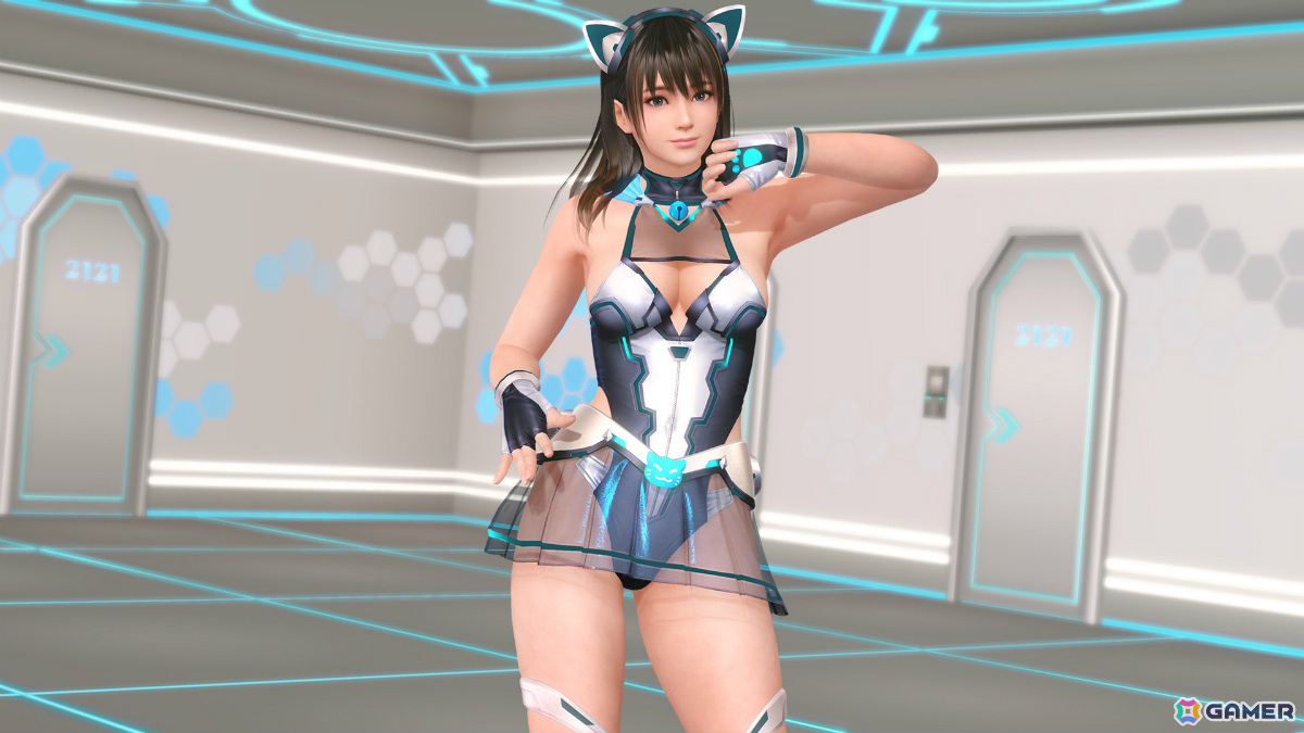 「DEAD OR ALIVE XVV」猫耳×ボディースーツのSSR水着「サイバー・ニャンテック」が登場!なつかしコーデガチャが最大70連無料となるキャンペーンもの画像