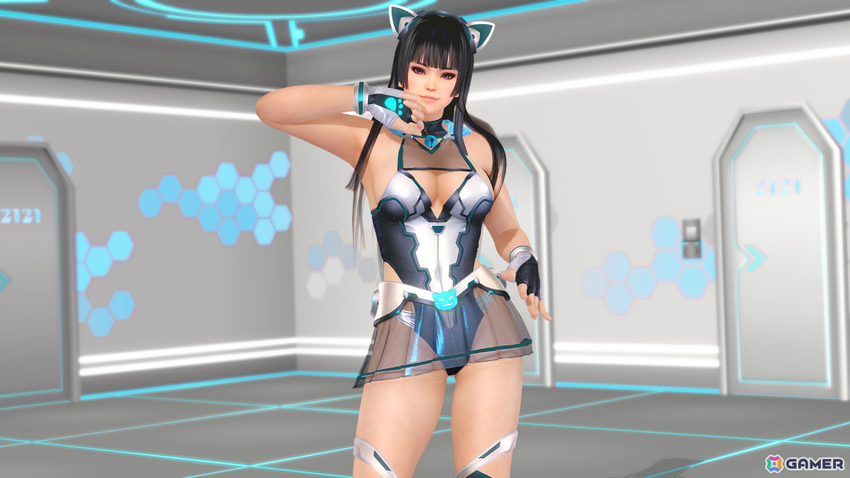 「DEAD OR ALIVE XVV」猫耳×ボディースーツのSSR水着「サイバー・ニャンテック」が登場!なつかしコーデガチャが最大70連無料となるキャンペーンもの画像