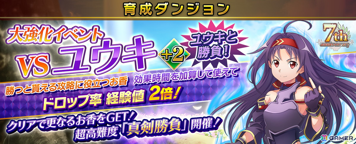 「SAO IF」の7周年を記念した最大770回無料オーダーが3月1日に登場!第二章「アインクラッド」三十三層も追加の画像