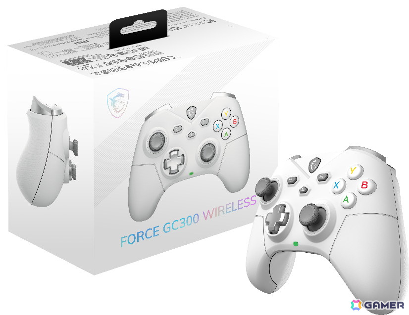 MSIの多機能ゲーミングコントローラー「FORCE GC300 WIRELESS」のホワイトモデルが発売!の画像