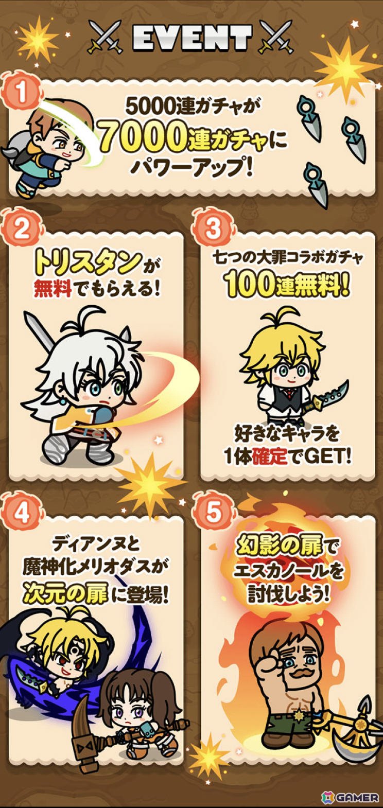 「LINE おまかせレンジャー」にアニメ「七つの大罪 憤怒の審判」のメリオダスやディアンヌたちがコラボ限定レンジャーとして登場!の画像