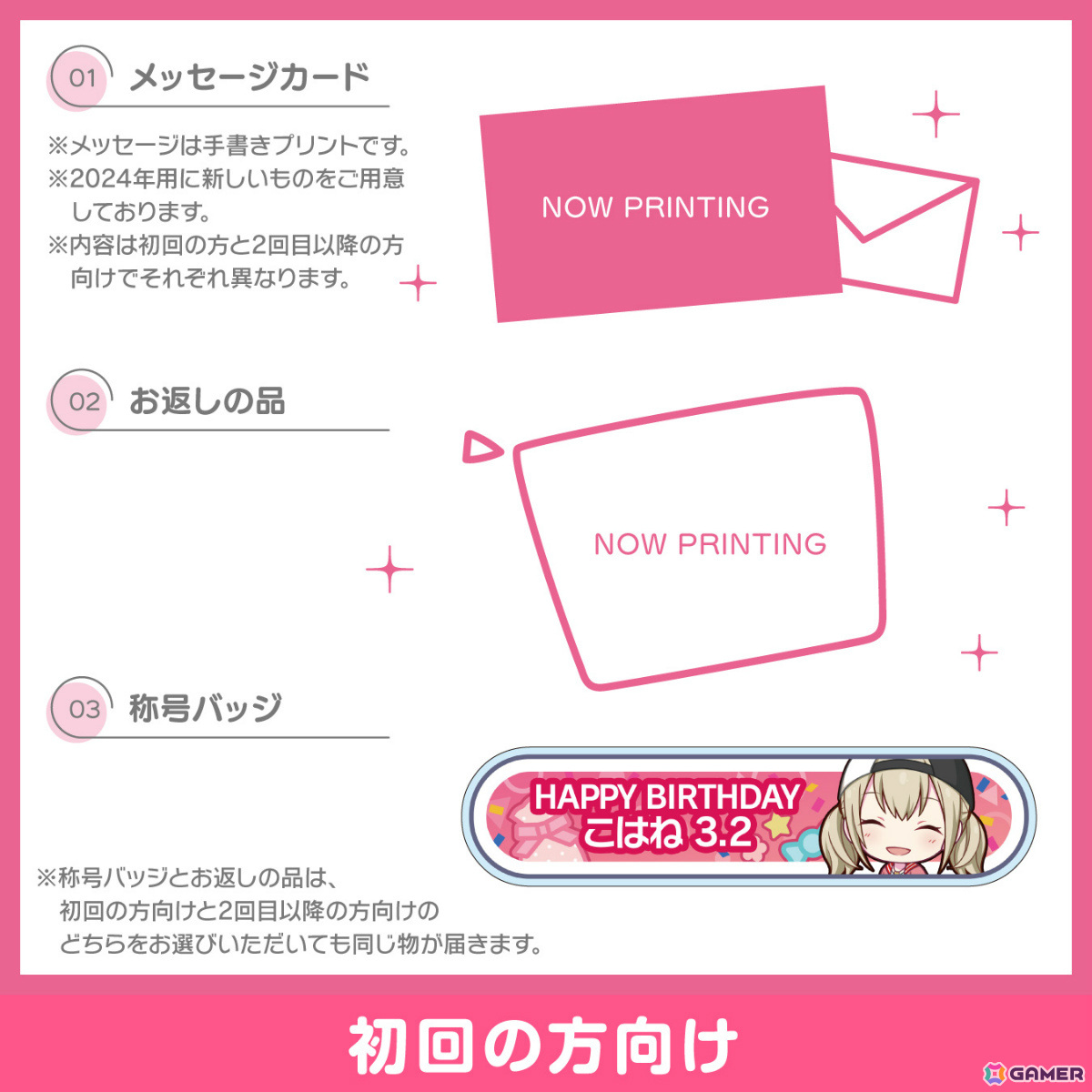 「プロセカ」こはねからお返しセットが届く「プロセカ バースデーギフトシリーズ2024」の予約受付が開始！の画像2