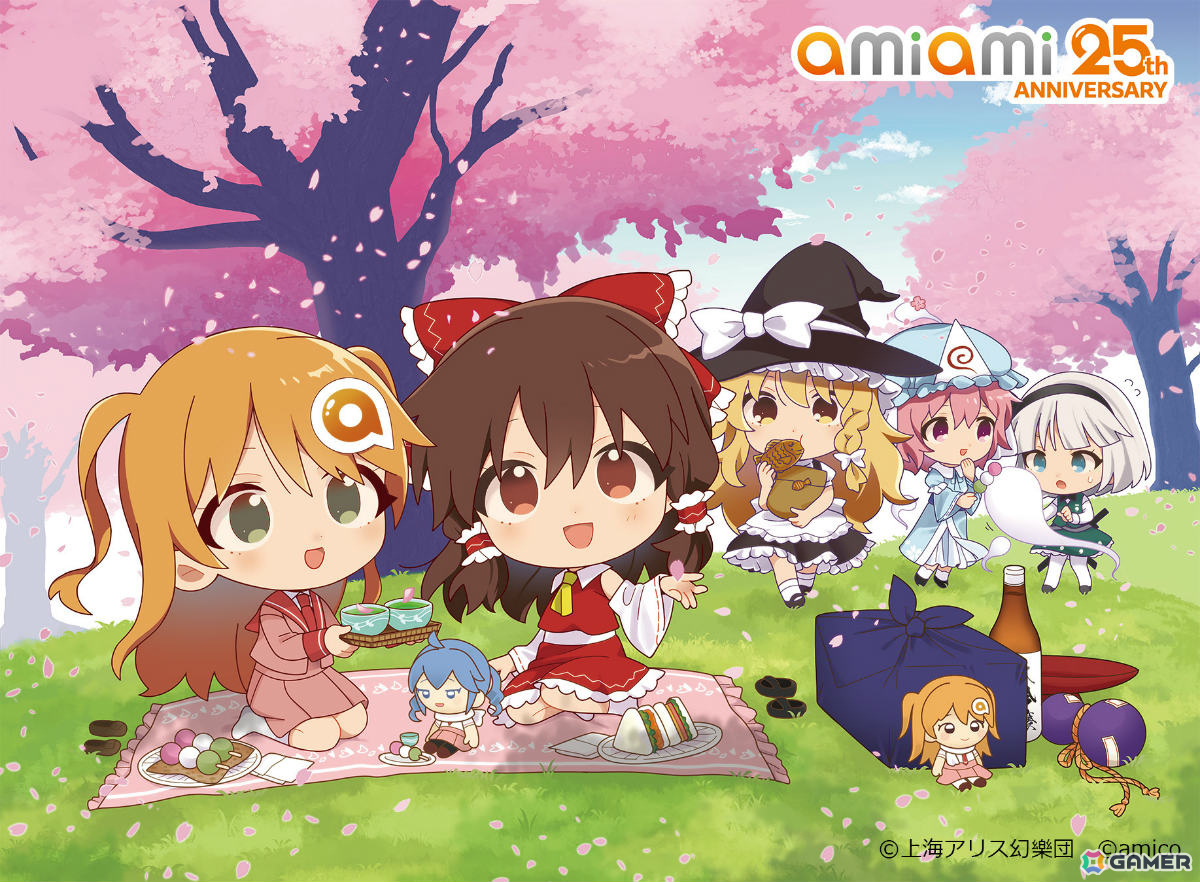 あみあみ25周年を記念して「あみこ×東方Project」のコラボイラストが公開！韓国の東方オンリーイベント「蓬莱祭」にて初披露の画像