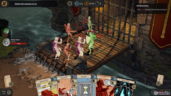 狭い部屋で同士討ちや環境キルを狙うターン制ストラテジー「Knights in Tight Spaces」がSteamで配信！酒場でごろつきと戦う実写トレイラーも公開の画像2