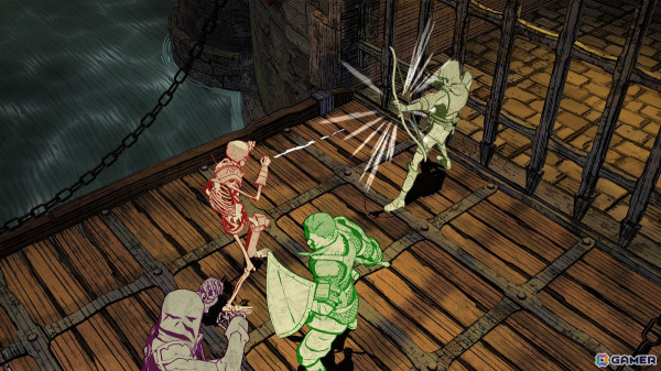 狭い部屋で同士討ちや環境キルを狙うターン制ストラテジー「Knights in Tight Spaces」がSteamで配信！酒場でごろつきと戦う実写トレイラーも公開の画像5
