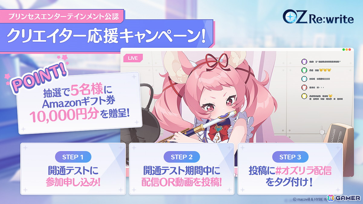 アニメRPG「オズ リライト」で誰でも参加できる開通テストがスタート!正式サービス後に使用できるキャラクターなどの報酬もの画像