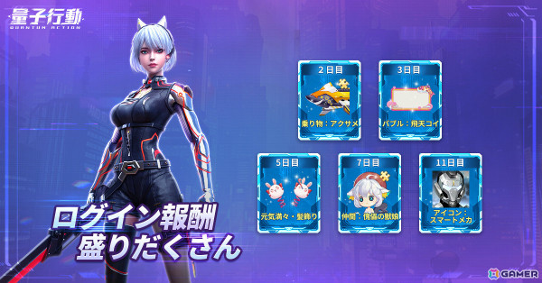 サイバーシティを舞台にしたMMORPG「量子行動」の正式サービスが開始！アニメ「攻殻機動隊SAC_2045」とのコラボ開始日は3月13日に決定の画像2