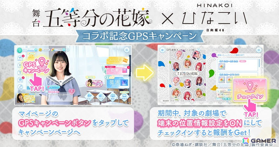 「ひなこい」でのチェックイン方法