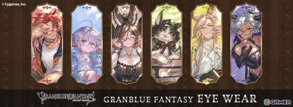 「グラブル」コラボ眼鏡第六弾は“六竜”をイメージした6モデルが登場!描き下ろしイラスト使用の眼鏡拭きや予約購入特典が付属の画像