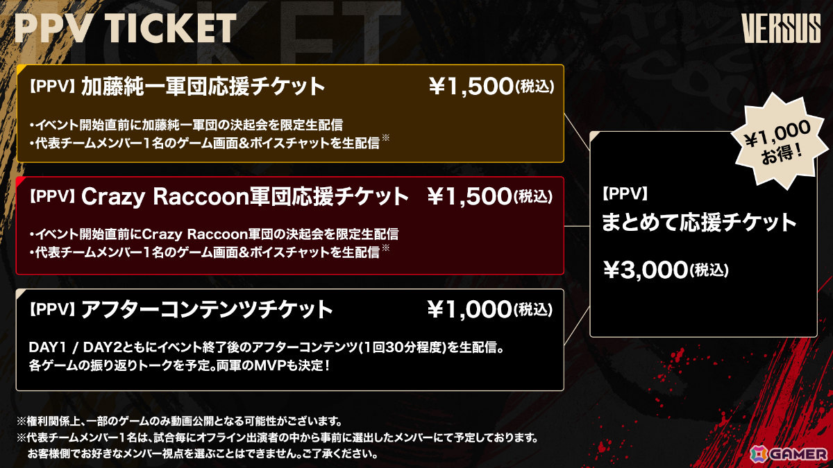 ゲームバトルイベント「VERSUS」激闘を制しCrazy Raccoon軍が1点差の逆転勝利！最大同時接続数は21万超えにの画像