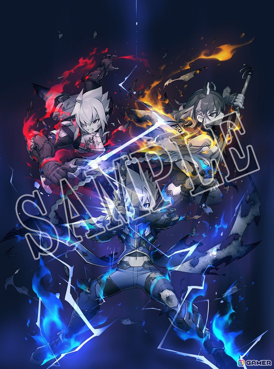 傷つきボロボロになりながらも果敢に戦う、3人の主人公を描いたBOXイラスト