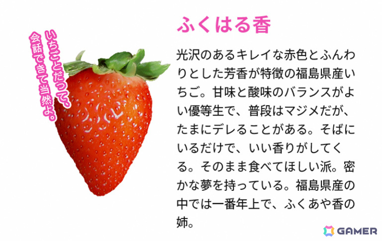 いちごと恋するSLG「いきなりストロベリー」を福島県がリリース――いちごと対話しながらクイズに答えてハッピーエンドを目指せの画像