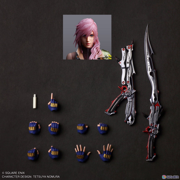 「FFXIII」のライトニングが「PLAY ARTS真」シリーズに登場！より滑らかで広い可動域に加え眼球を動かすことも可能にの画像3