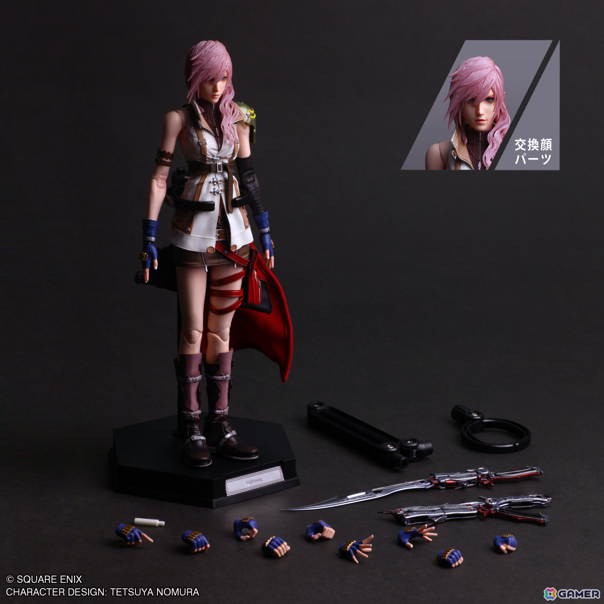 「FFXIII」のライトニングが「PLAY ARTS真」シリーズに登場！より滑らかで広い可動域に加え眼球を動かすことも可能にの画像