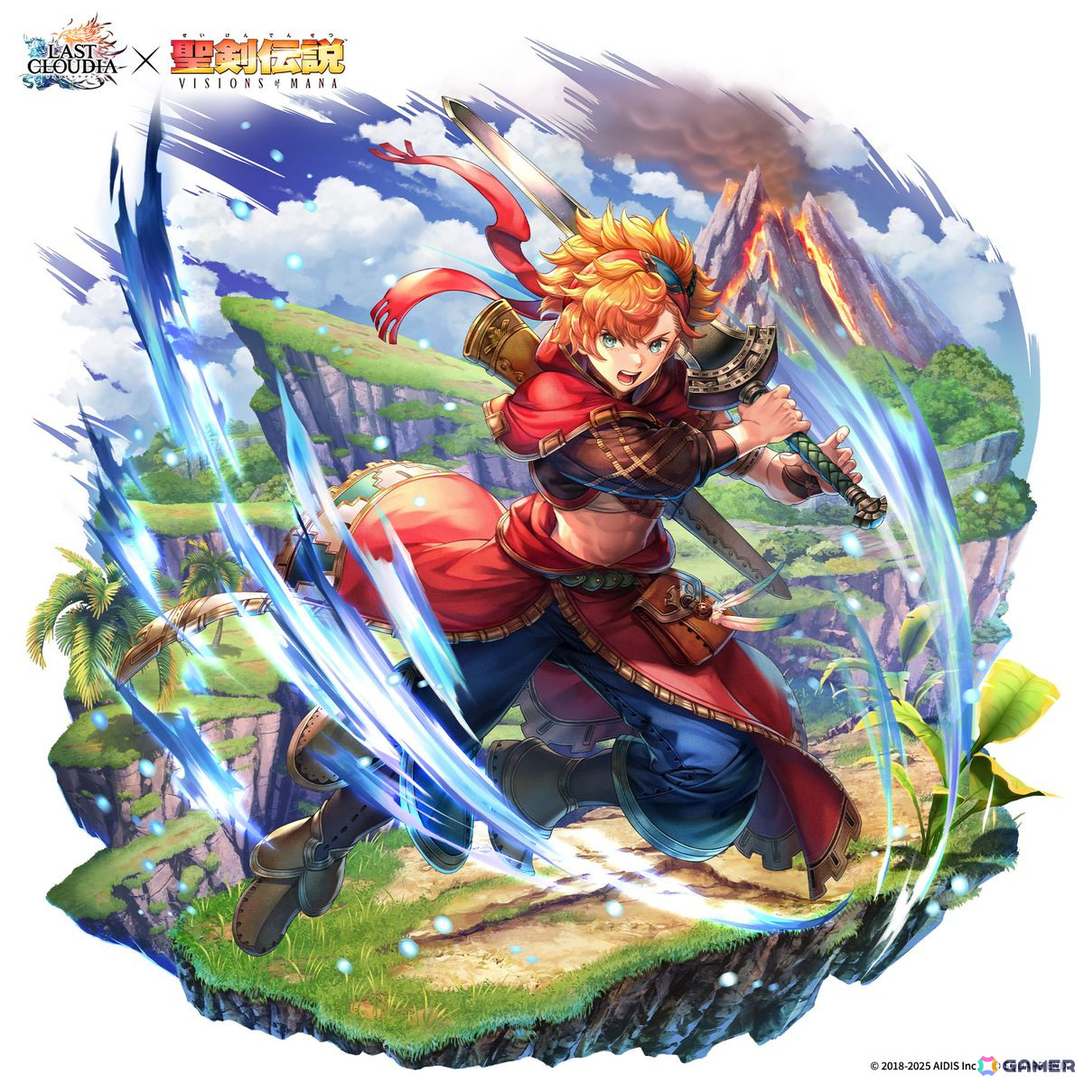 「ラストクラウディア」で「聖剣伝説 VISIONS of MANA」とのコラボイベントが開催！第1弾として新ユニット「ヴァル」が登場の画像