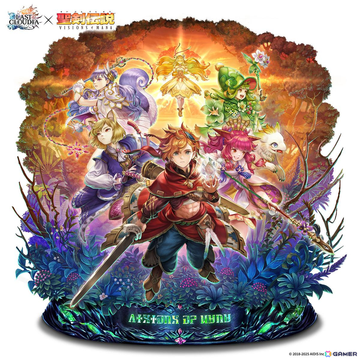 「ラストクラウディア」で「聖剣伝説 VISIONS of MANA」とのコラボイベントが開催！第1弾として新ユニット「ヴァル」が登場の画像