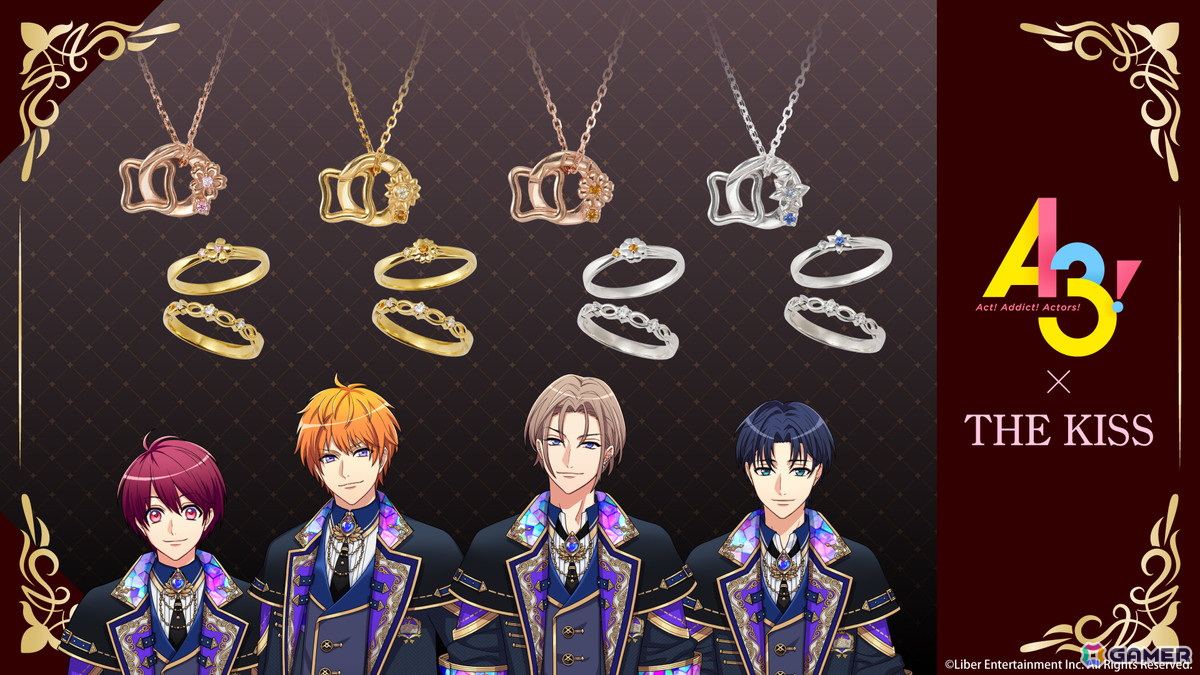 A3!」×THE KISS 8周年記念コラボジュエリーが受注受付中！各劇団員を