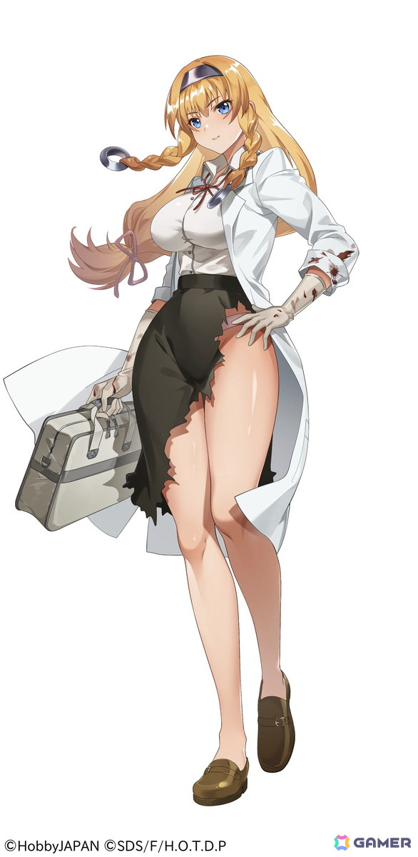 「クイーンズブレイドリミットブレイク」アニメ「学園黙示録 HIGHSCHOOL OF THE DEAD」コラボ第二弾開催！レイナが鞠川静香風の衣装で登場の画像