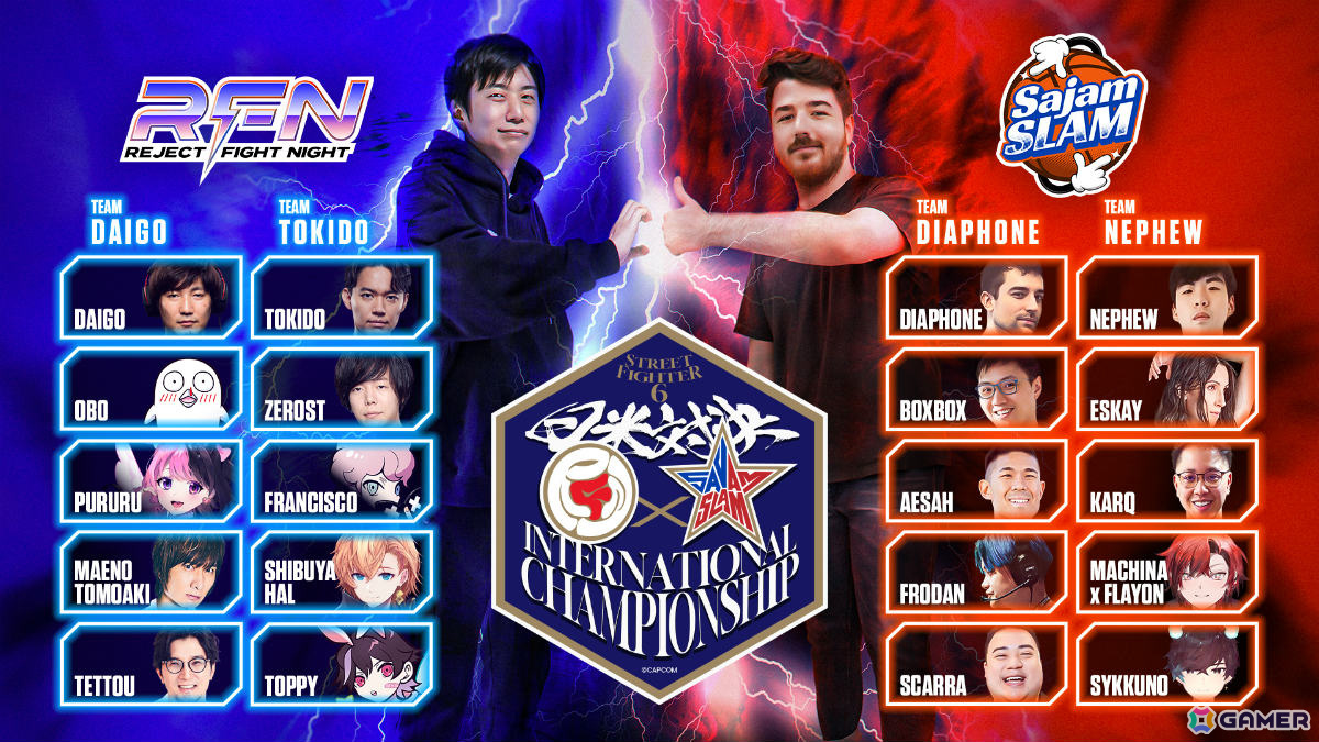 「スト6」対戦イベント「RFN × Sajam Slam日米対決」は明日3月16日に開催!ルーク役・前野智昭さんも参戦の画像