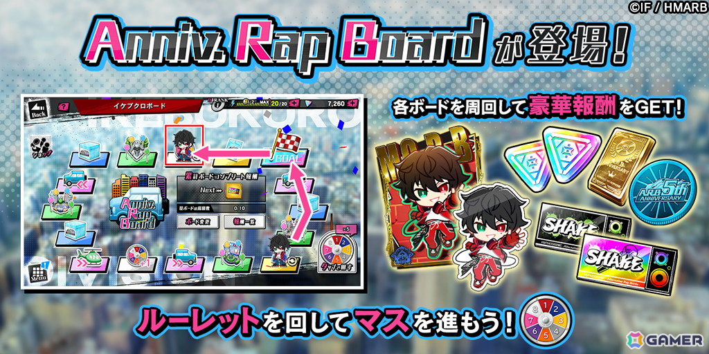 「ヒプマイARB」でリリース5周年を記念した「5th ANNIVERSARYキャンペーン」が開催!「SSR確定復刻ストーリーGコレチケット」などが報酬に登場の画像