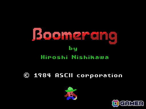 「ブーメラン（MSX版）」がプロジェクトEGGで配信！クセのあるブーメランの軌道をマスターしてすべての敵を倒そうの画像