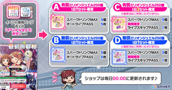 「ミリシタ」でイベント「プラチナスタートラスト～Bestest!!～」が開催中！SSRの律子、亜利沙が登場の「ドタバタ！2体のドールの大脱走！ガシャ」もの画像7