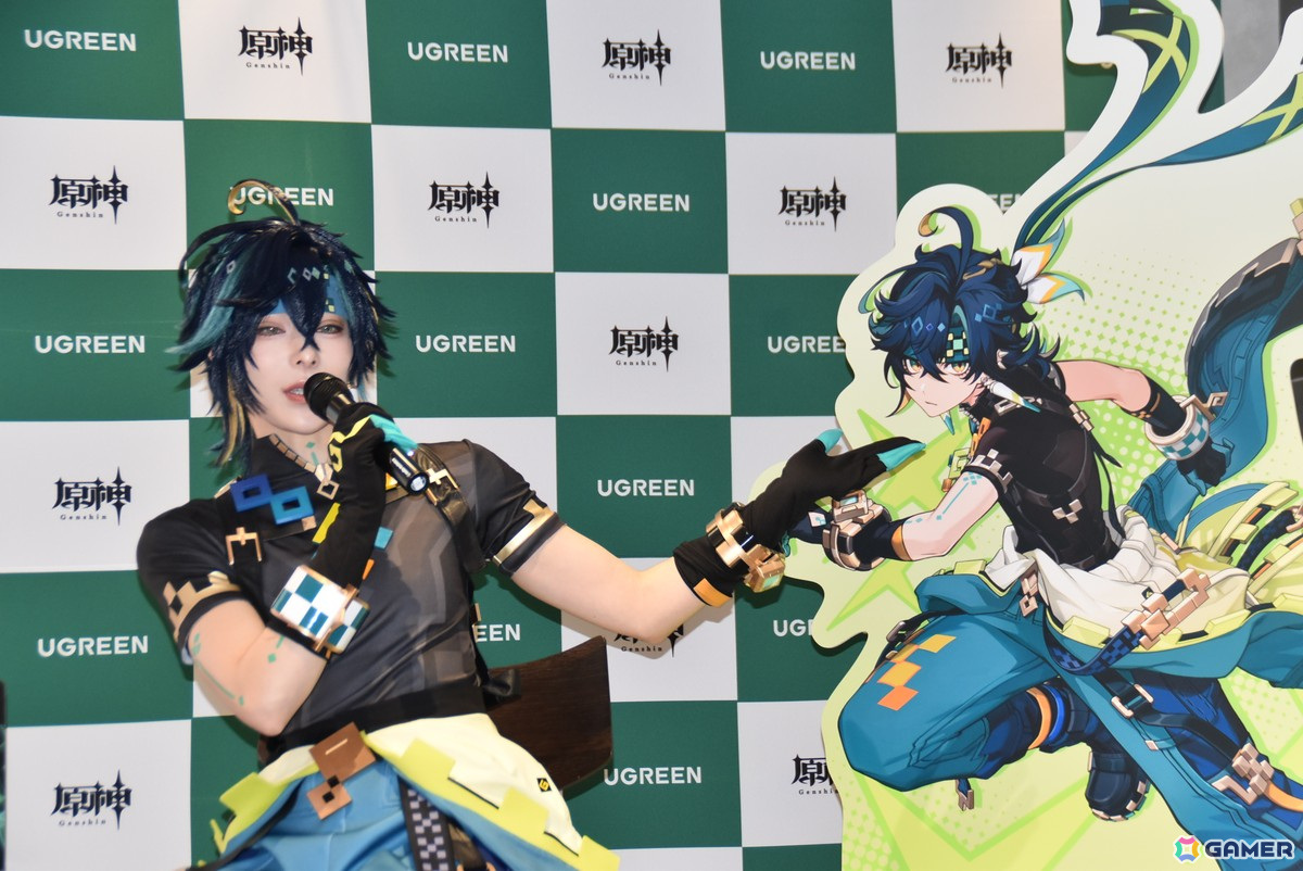 UGREENと「原神」のコラボ商品発表会をレポート!モバイルバッテリー、充電器など4製品が3月25日に発売、キィニチのコスプレをした桃戸ももさんも登壇の画像