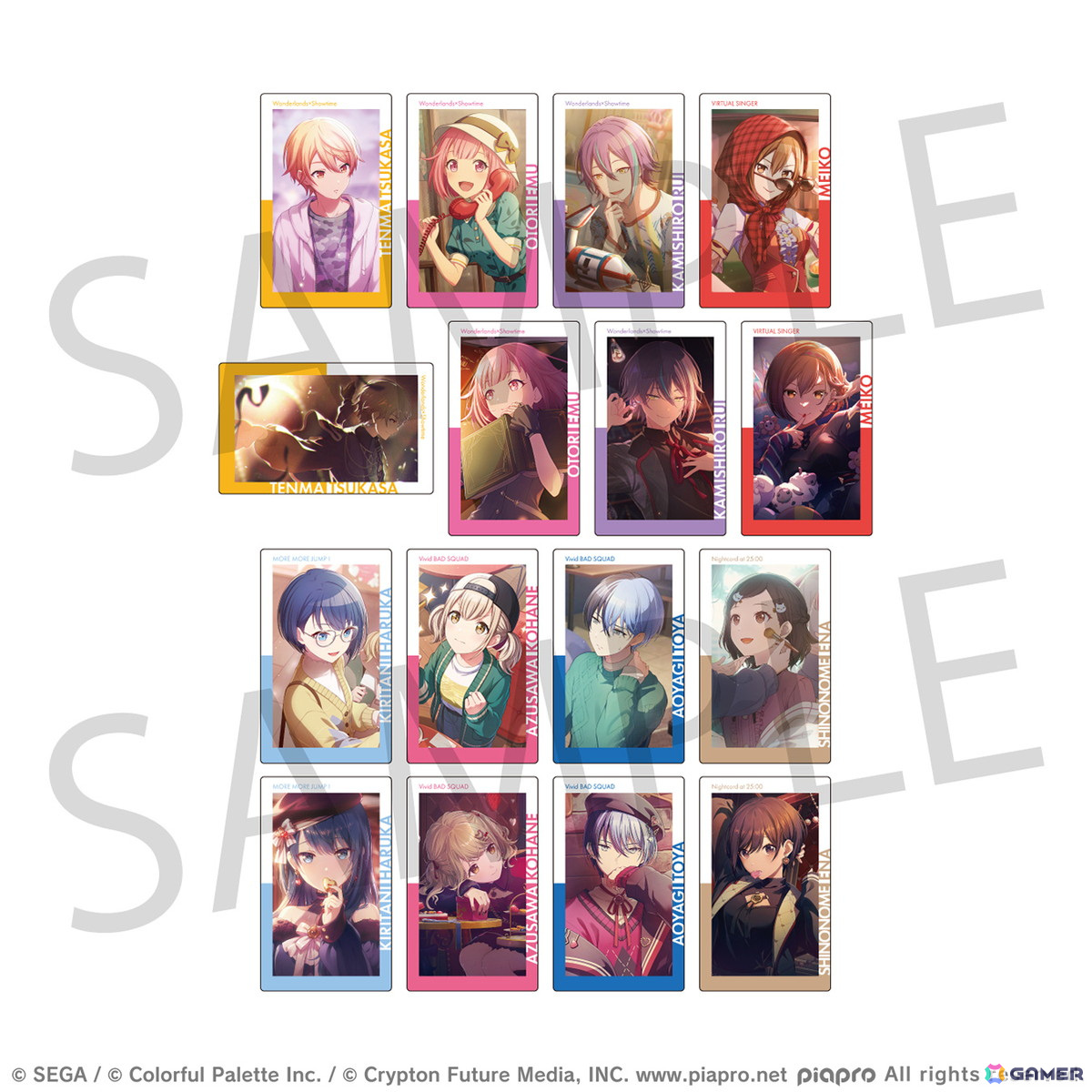 「プロセカ」より「ePick card series vol.21/ vol.22」と「アクリルバナーバッジコレクション vol.15」の予約受付が開始!の画像