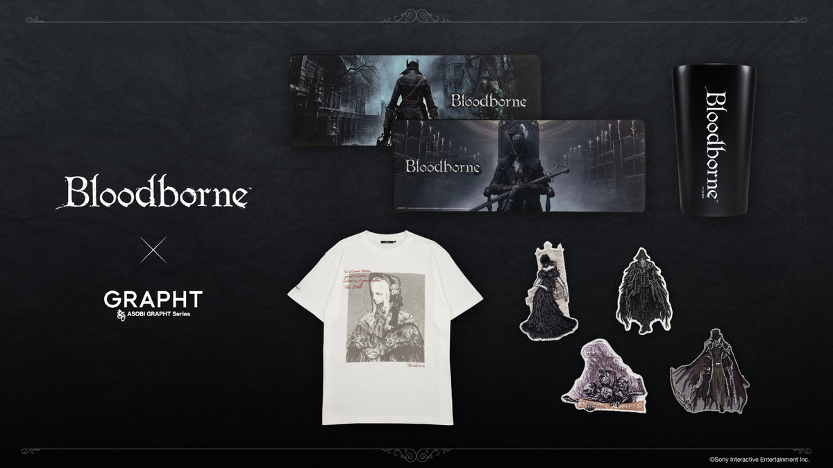 「Bloodborne」ASOBI GRAPHTによる発売10周年アイテムの予約販売が開始!デスクマット、Tシャツ、刺繍ステッカーなどが登場の画像