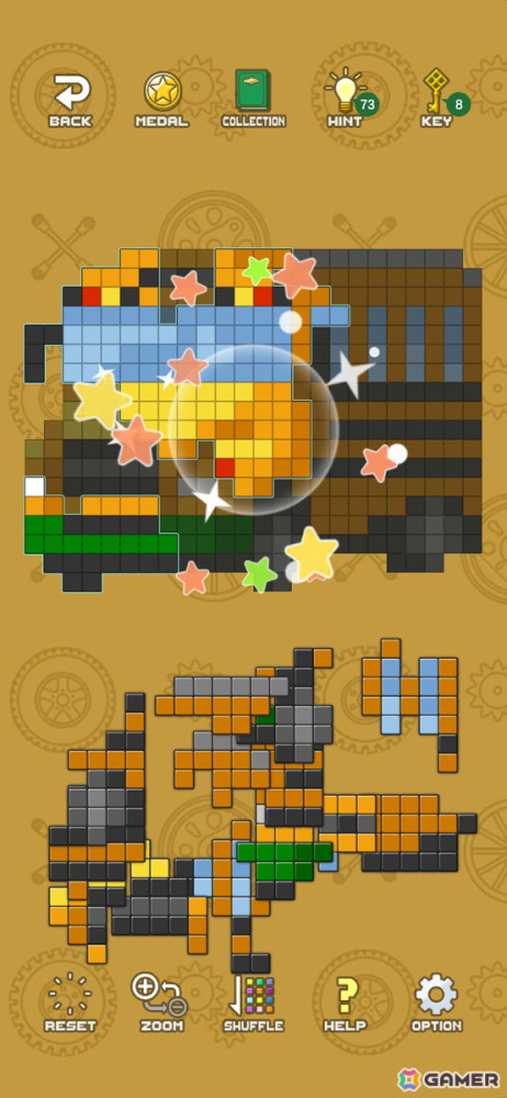 かわいいドット絵を組み立てるパズルアプリ「ドットピースパズル」のリニューアル版がApp Storeで配信！の画像